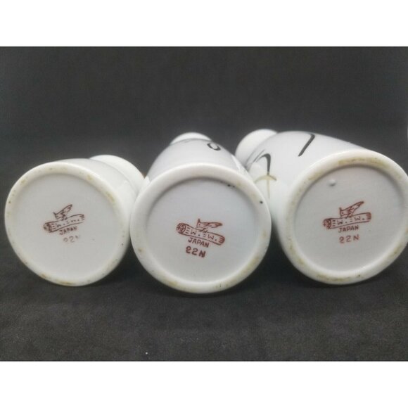 Woodpecker WoodWare Condiment Caddy Angel Fish Cruet Set Mid Century - Picture 10 of 12